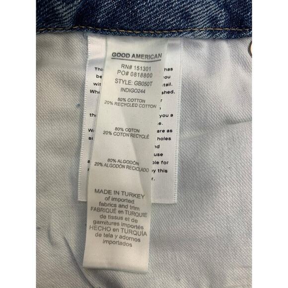 NWT Good American Good Boy Ripped Jeans SZ 16 - Picture 4 of 9